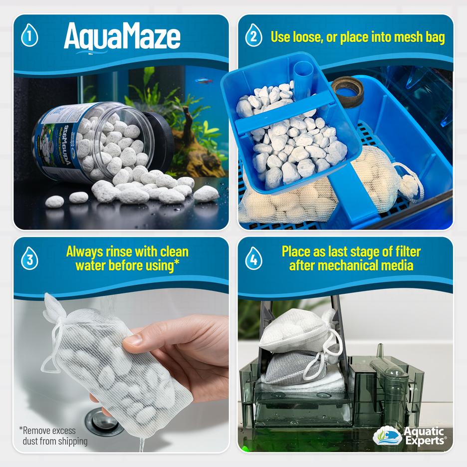AquaMaze Aquarium Bio Media – Filter for Freshwater & Saltwater | Aqua ...