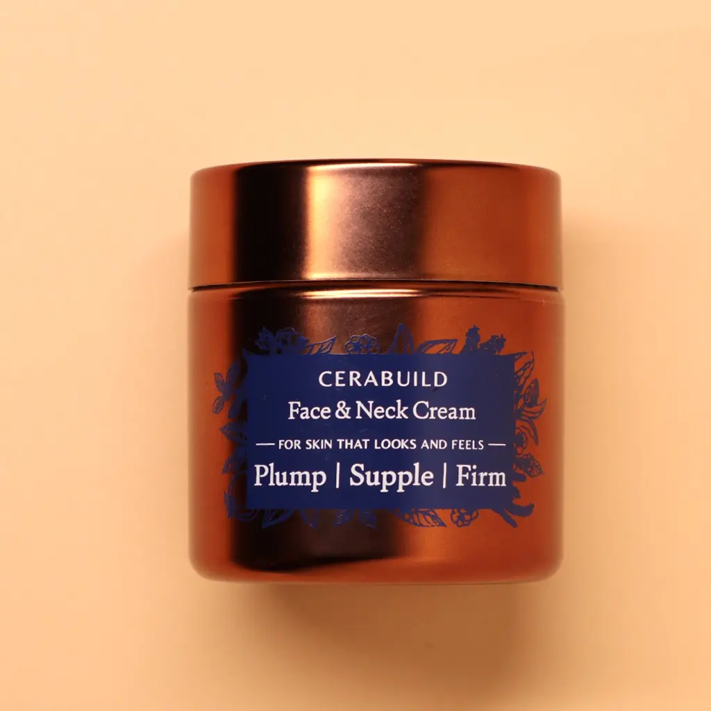 Cerabuild Face and Neck Cream on neutral background