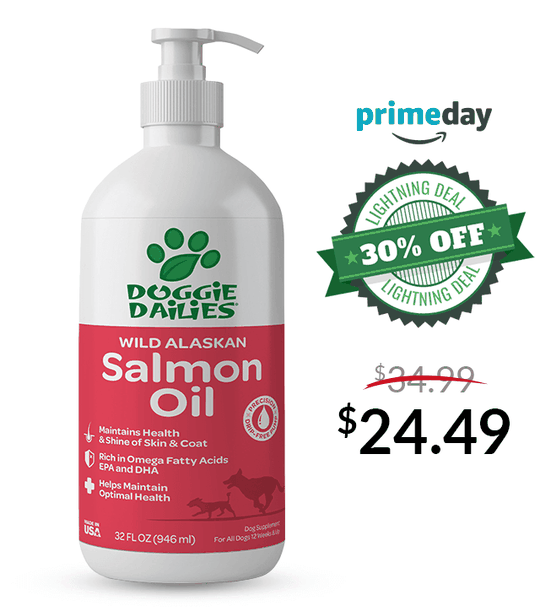 Amazon Prime Day Deals! 30% Off Our Wild Alaskan Salmon Oil for Dogs
