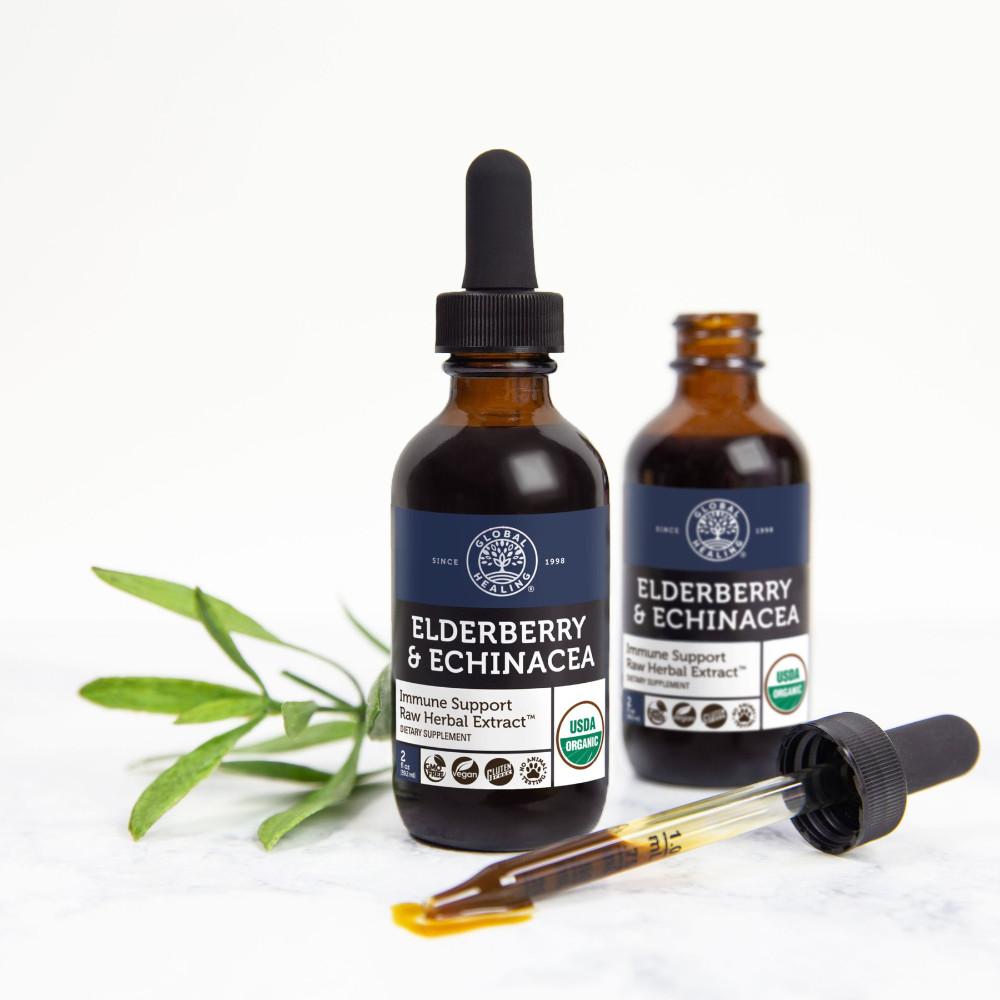 Global Healing Elderberry & Echinacea Bottle Tincture