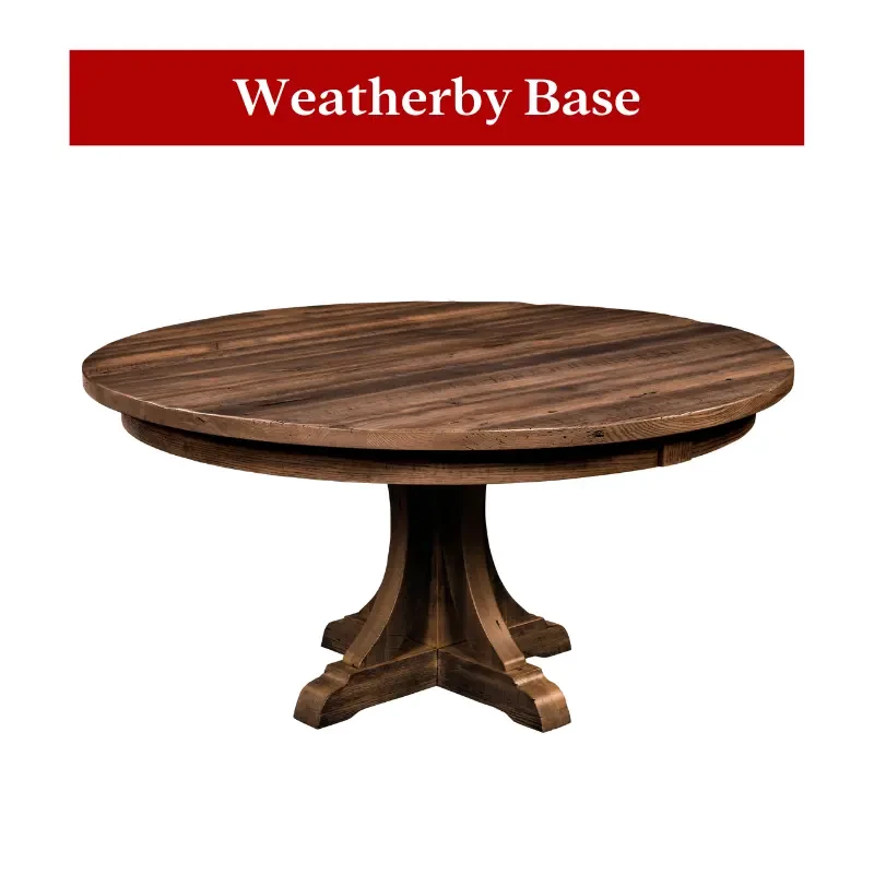 Weatherby Base, Curved Wood Pedestal
