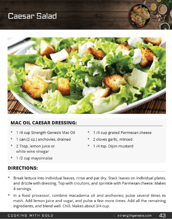 Caesar Salad Recipe Strength Genesis Cooking With Gold