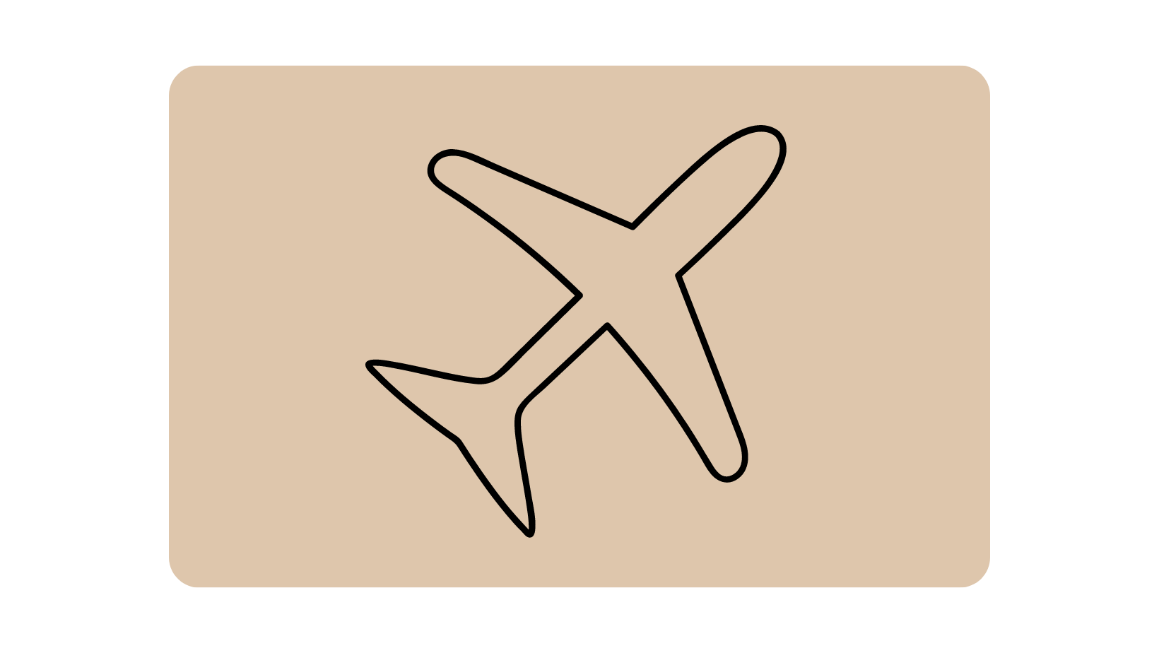 Line drawing of an airplane