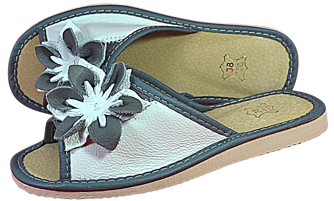 Valentina - Leather slip on sandals - Reindeer Leather