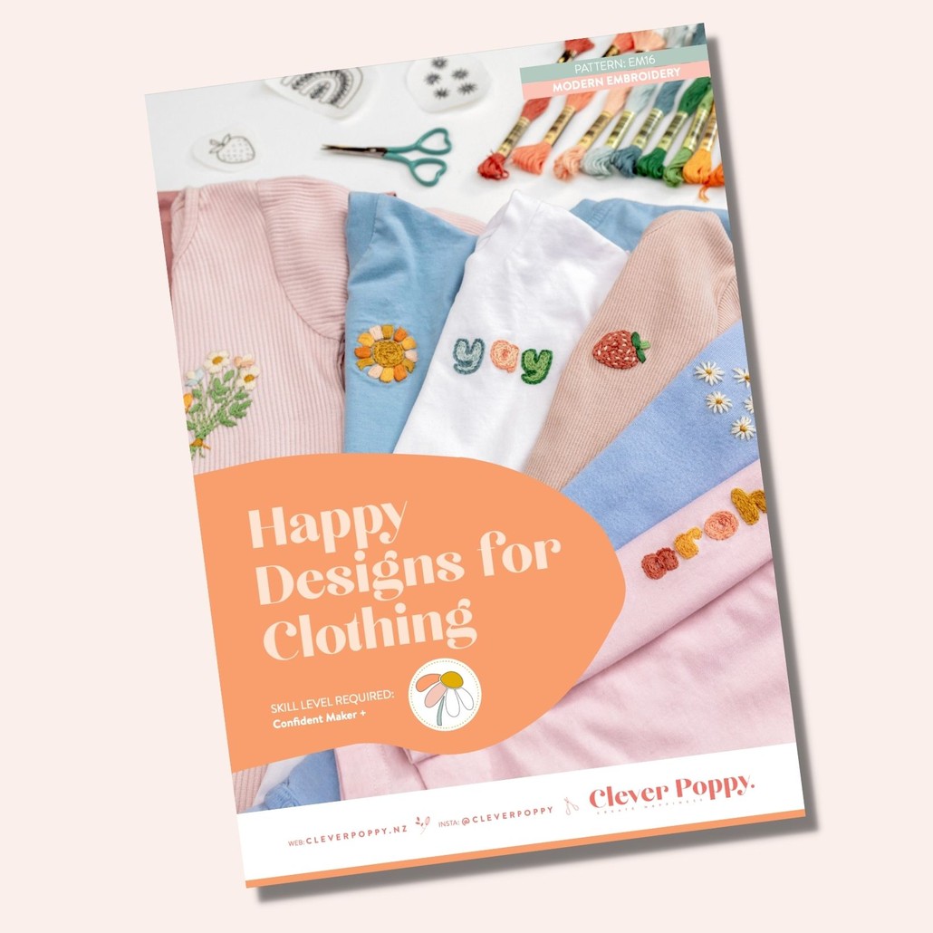 This is an image of the Happy Designs for Clothing pattern guide.