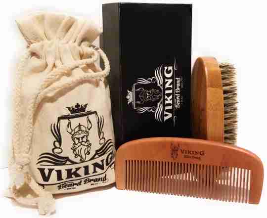 BEARD BRUSH AND COMB SET