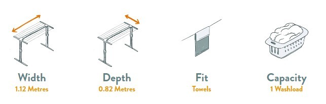 Artweger Twist 140 Clothes Line Airer Specifications