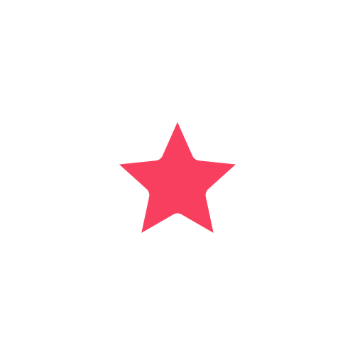 one pink star.