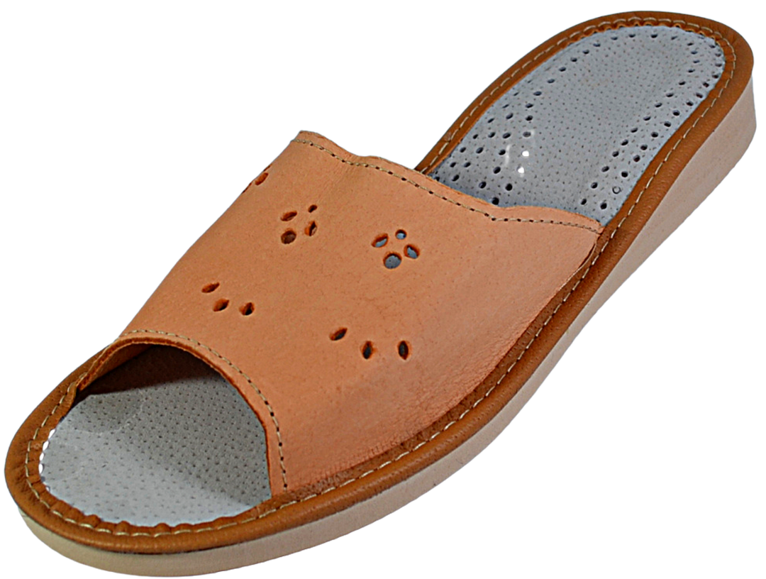 Enya - Women flat heel slippers - Reindeer Leather