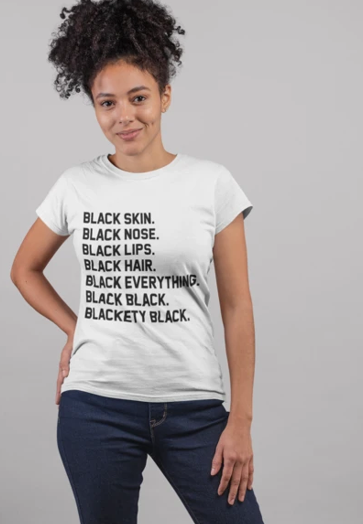 Black Hair Blackity Black - Unisex Jersey Short Sleeve Tee