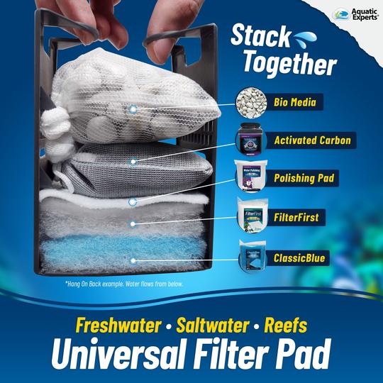 Classic Bonded Aquarium Filter Pad - Blue and White Aquarium Filter Me ...