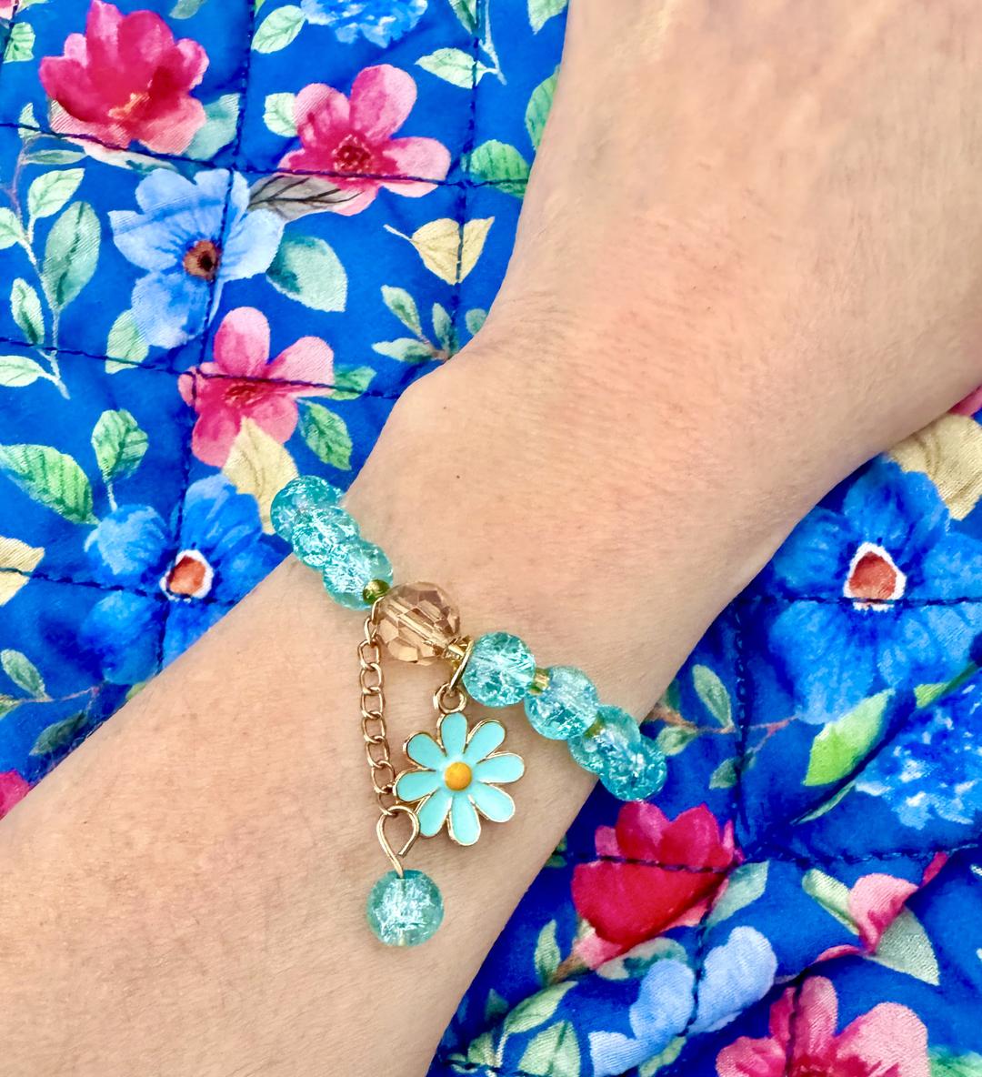 Blue Daisy Bracelet (Additional)