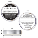 Dr. Cole's Extraction Balm front, back and side views
