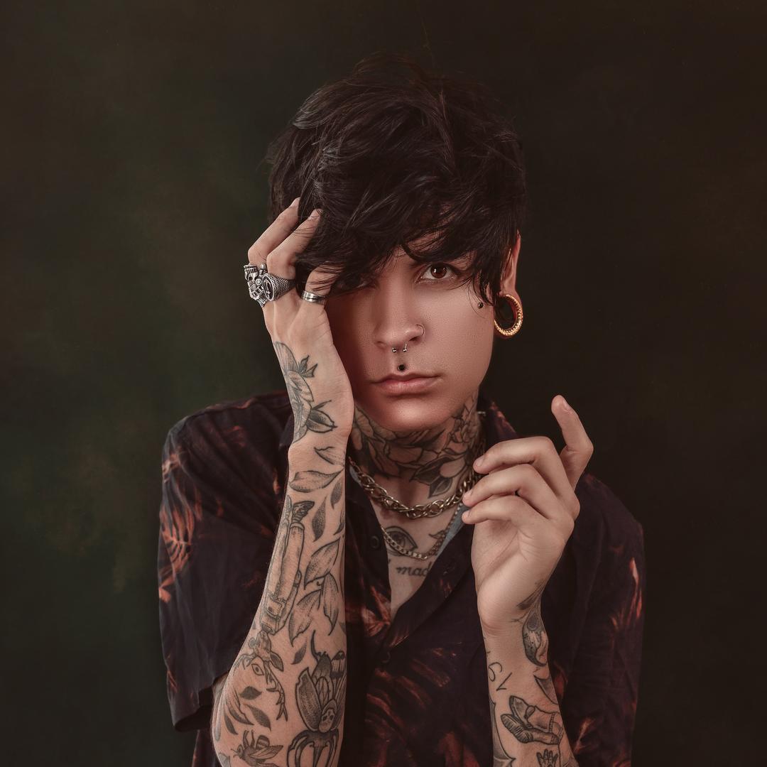 stretched ears medusa piercing