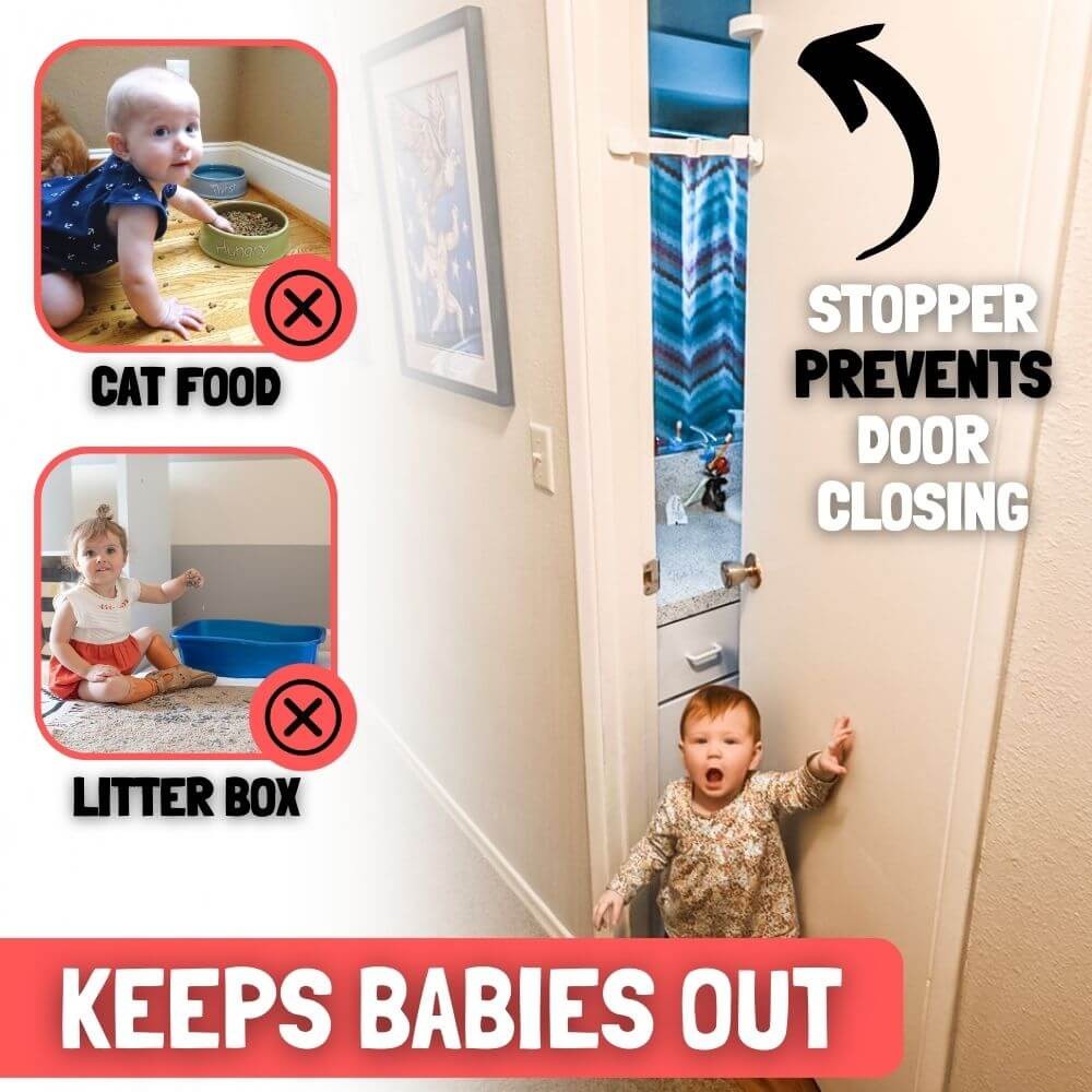 Door Buddy® Baby Proof Door Lock Plus Foam Finger Pinch Guard