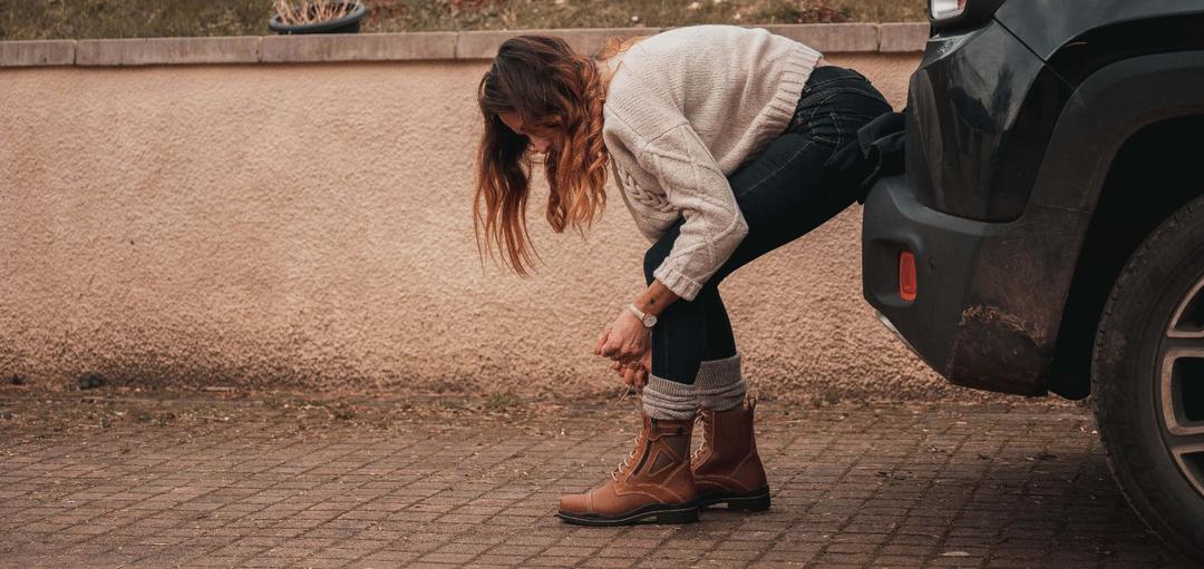 Kentucky lace up ankle riding boots