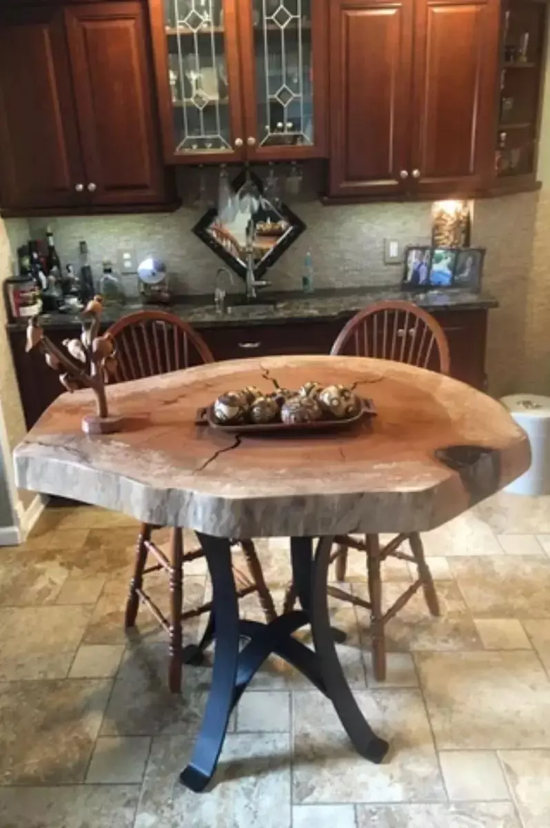 Custom Live Edge Walnut Cafe Table