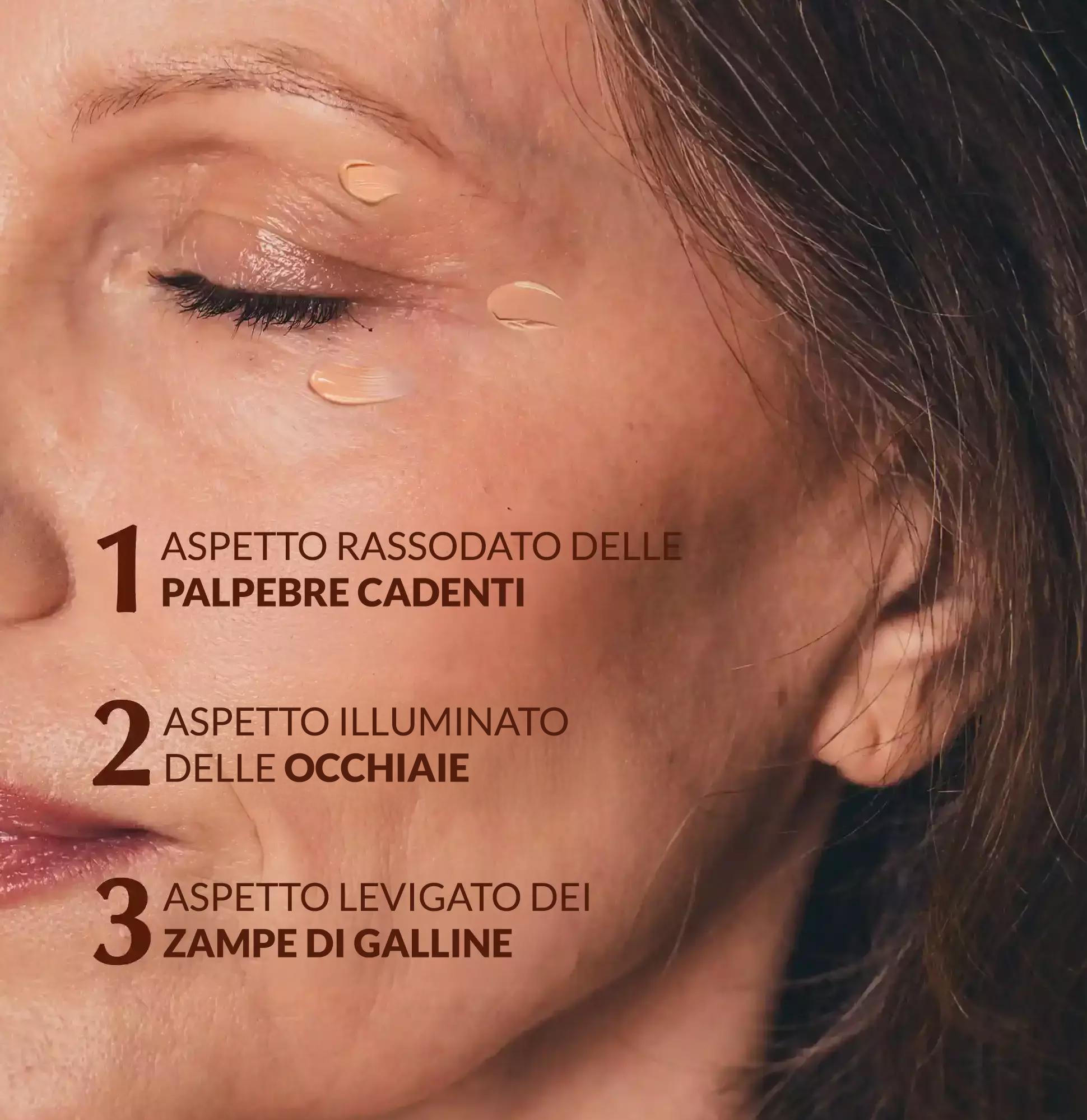 firmed look of the droopy eyelids