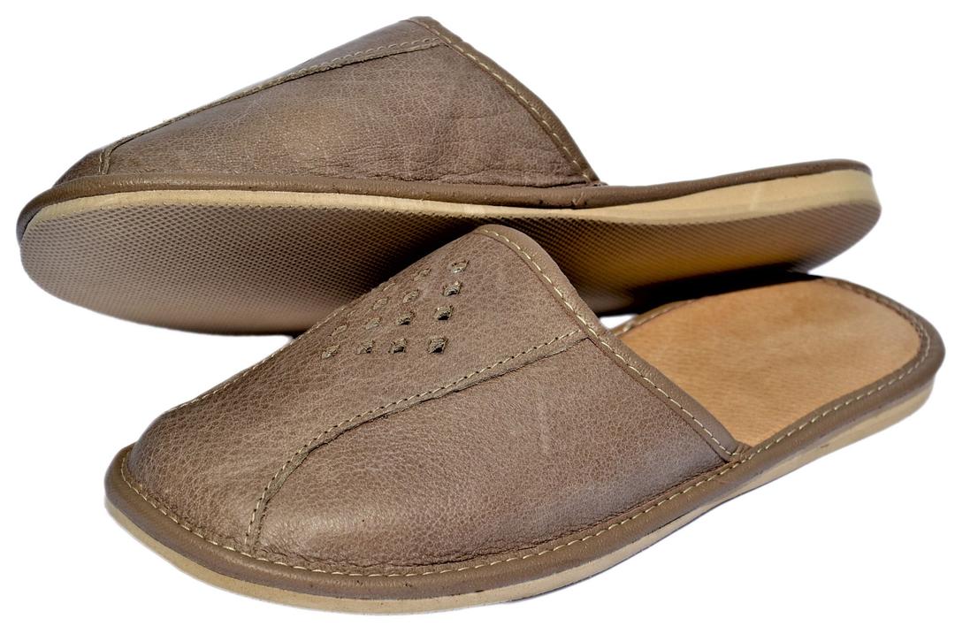 Adonis - mens indoor leather slippers - Reindeer Leather