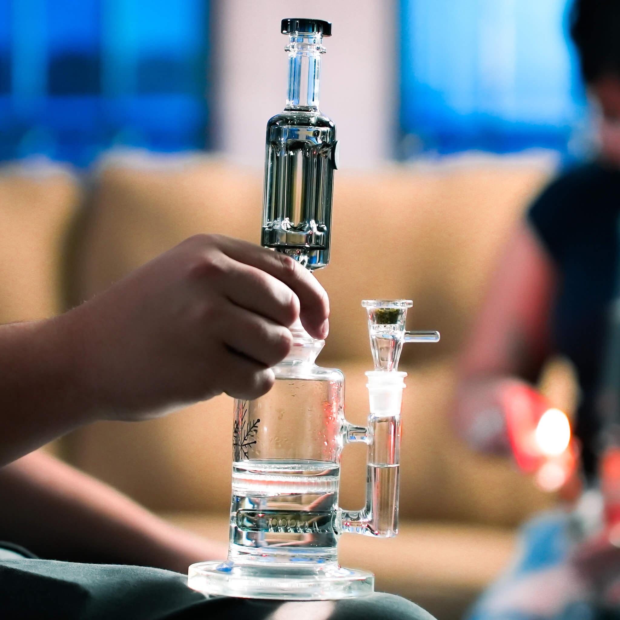 honeycomb + inline perc bong
