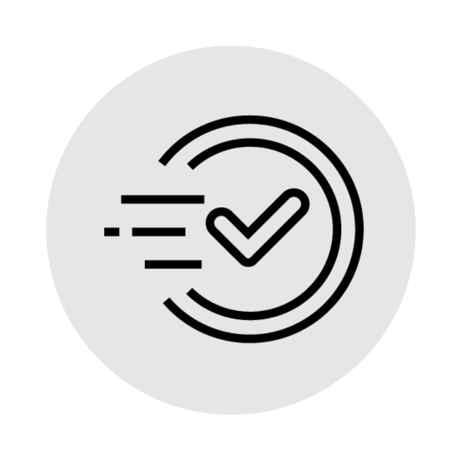 Checkmark in a circle icon
