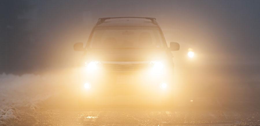 Bright headlights during night driving
