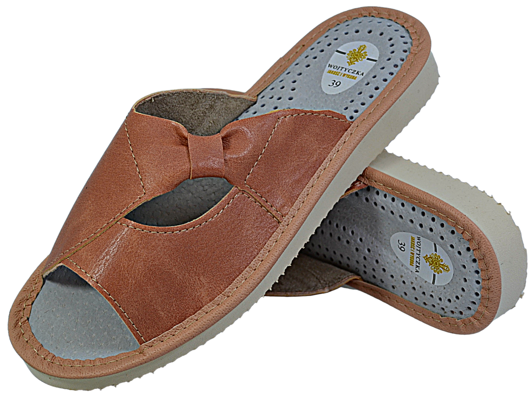 Lillian - Women soft bedroom slippers - Reindeer Leather