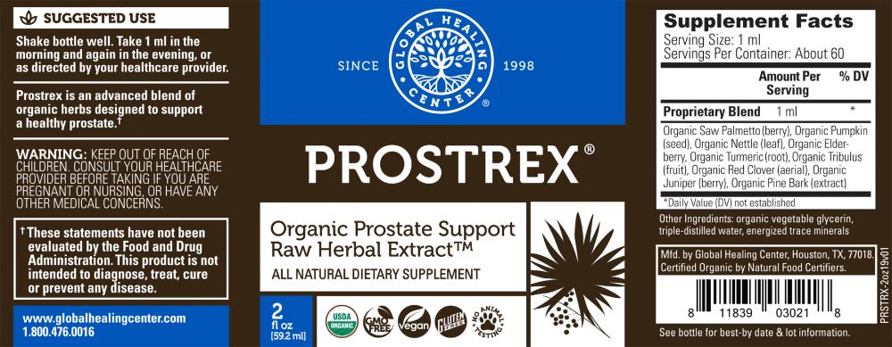 Global Healing Prostrex Bottle Label