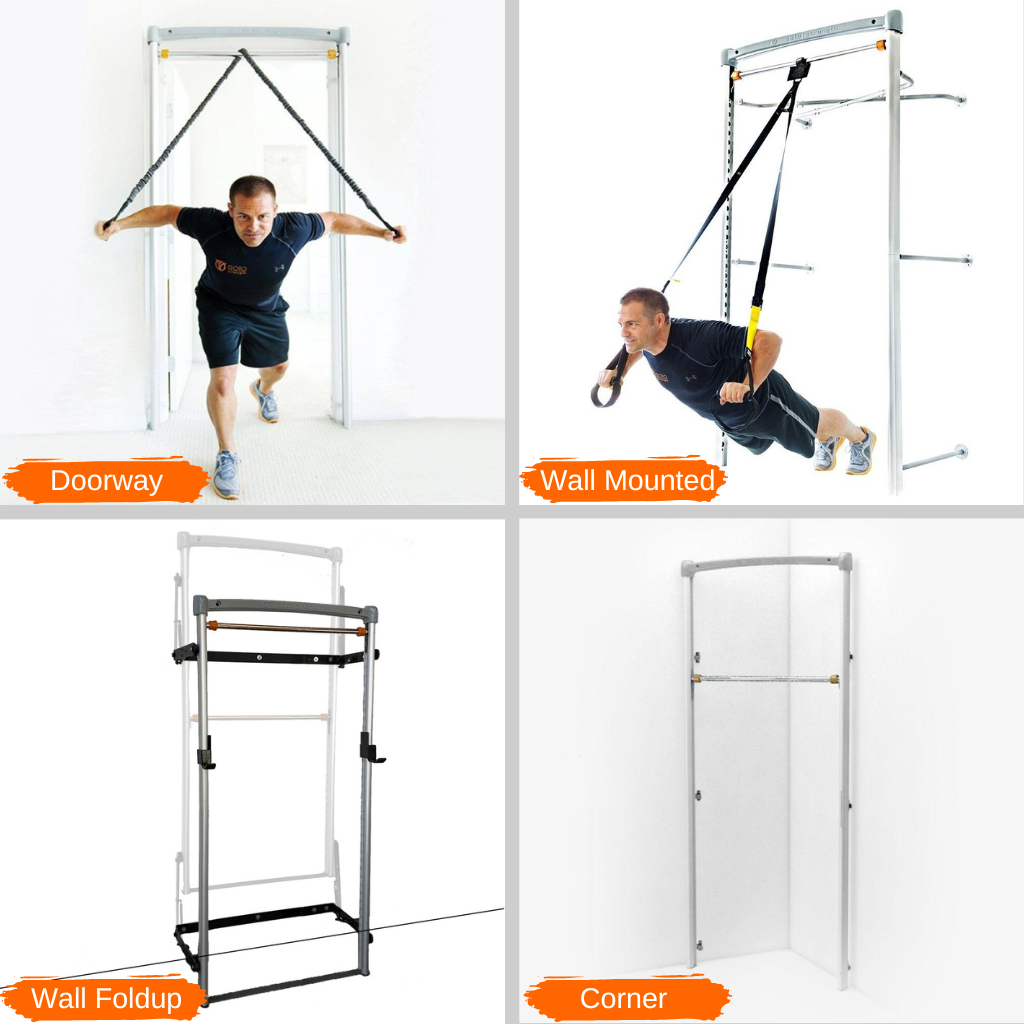 training stations for door gym, wall mounted and corner mount pull up bars