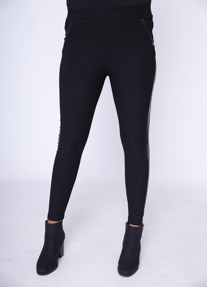 Side Stripe Legging in Black