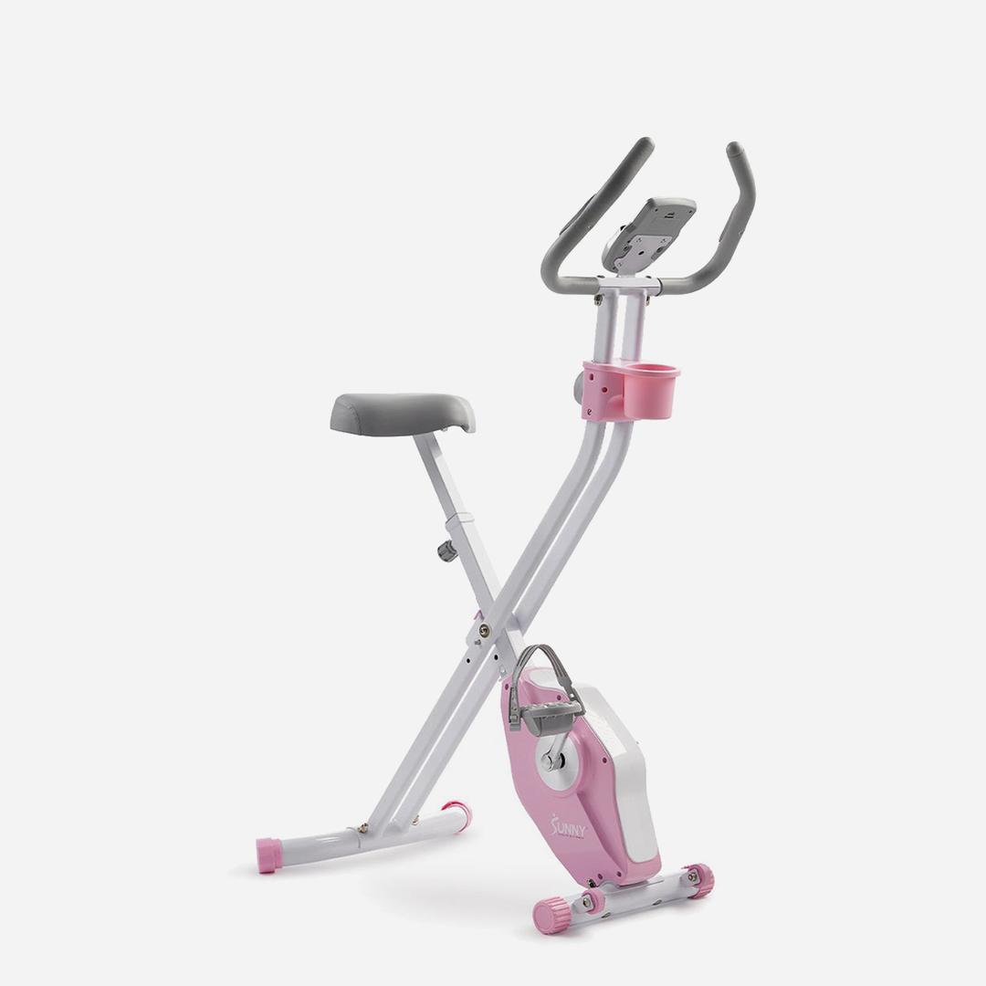 Pink Foldable Magnetic Exercise X-Bike