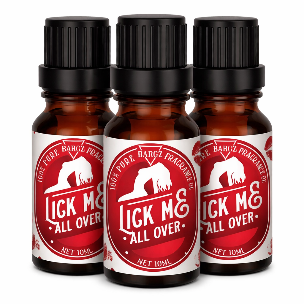 Bargz Lick Me All Over Perfume Oil, Exotic Fragrance, Lovely Raspberry And Melon Aromas With A Touch Of Vanilla - Flat Cap