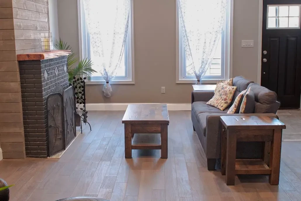 Reclaimed Wood Furniture in Living Room