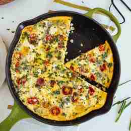 Frittata in a Cast Iron Pan 