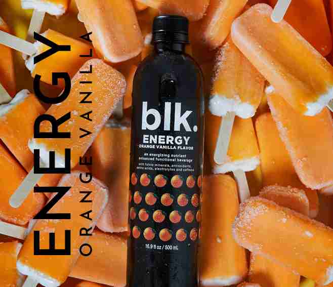 blk. Energy Orange & Vanilla Excellent For Boosting Immune System All Natural Spring Water