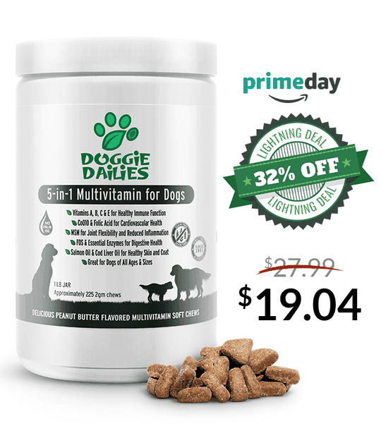 Amazon Prime Day Deals! 32% Off Our 5-in-1 Multivitamin Soft Chews for Dogs