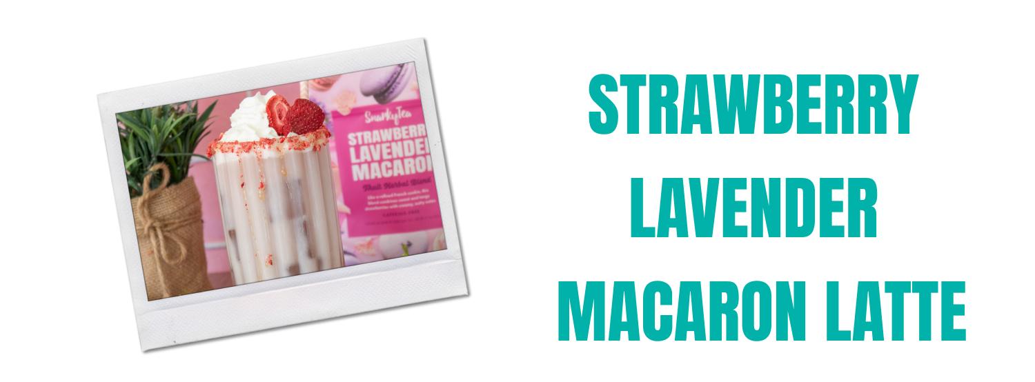 Strawberry Lavender Macaron Latte
