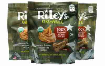 Riley's Organic 3 pack Peanut Butter & Molasses Bags: LARGE BISCUIT