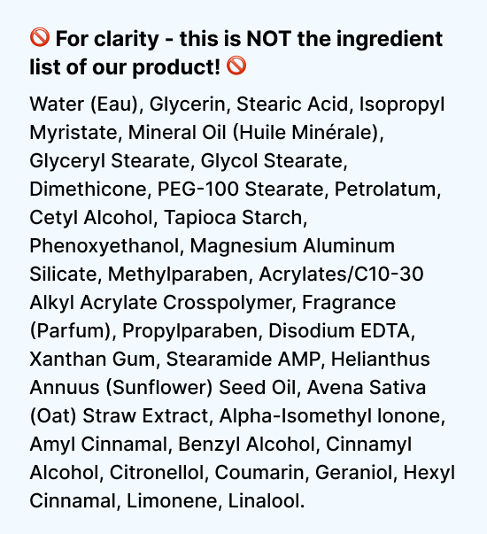 Ingredient - for clarity