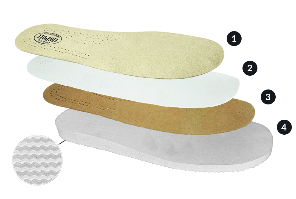 Jan - Mens memory foam footbed leather slippers - Reindeer Leather