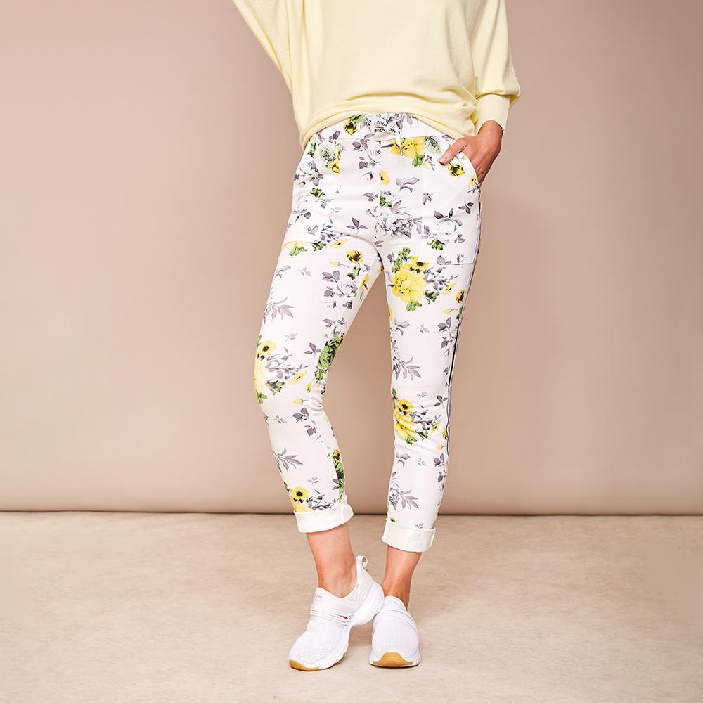 Kelly Floral Joggers (Lemon)
