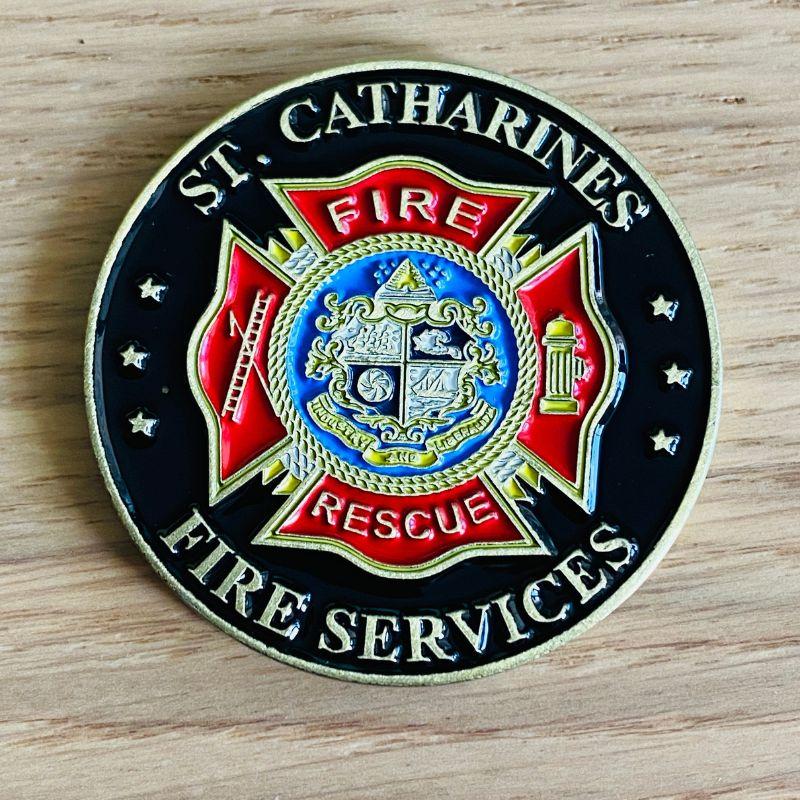 St Catharines Fire Services coin photo