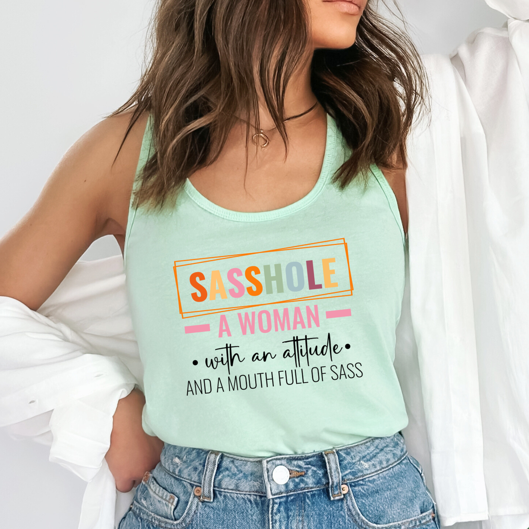 I'm Not a Sasshole® Women's Tank Top - Just Allergic to BS - Funny Graphic Tee by Sasshole® Clothing