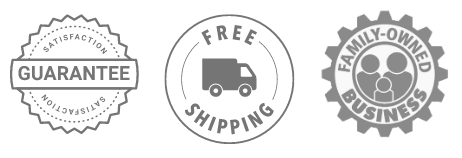 satisfaction guaranteed, free shipping, family business