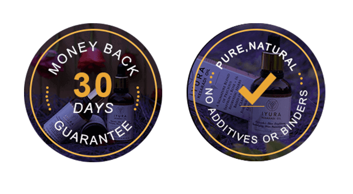 iYURA Trust Badges 1. 30-Day Money-Back Guarantee 2. Pure, Natural, No Additives Or Binders