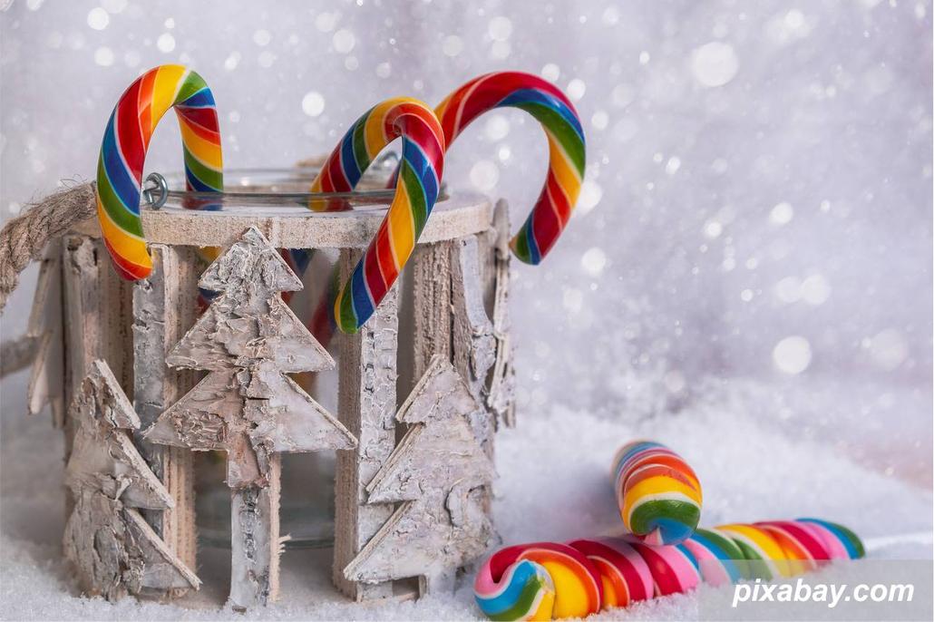 permen J, permen natal, ide dekorasi natal