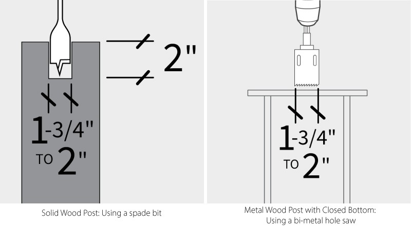 Solid Wood Post and Metal Wood Post