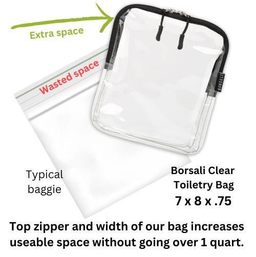 Clear Quart Size TSA Bag - TSA Approved for Your 3-1-1 Travel Liquids