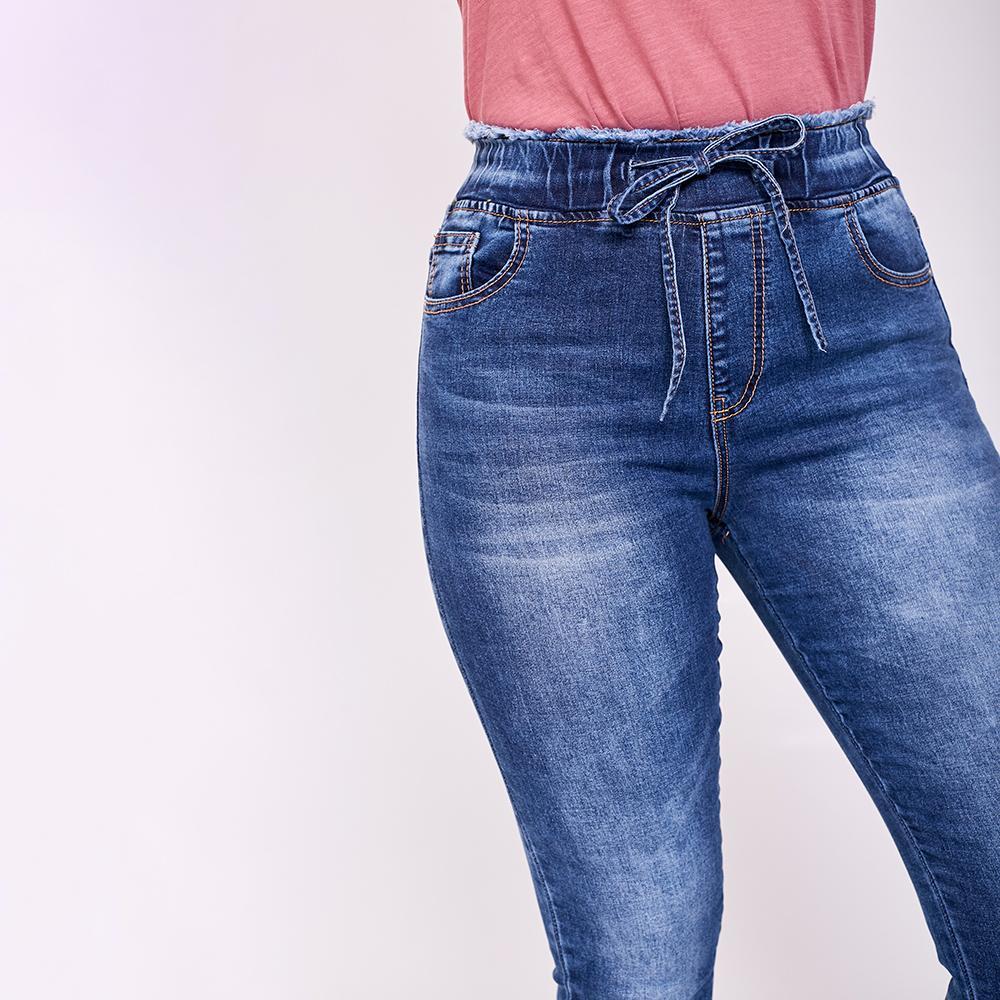 Dana Drawstring Classic Jeggings (Blue)