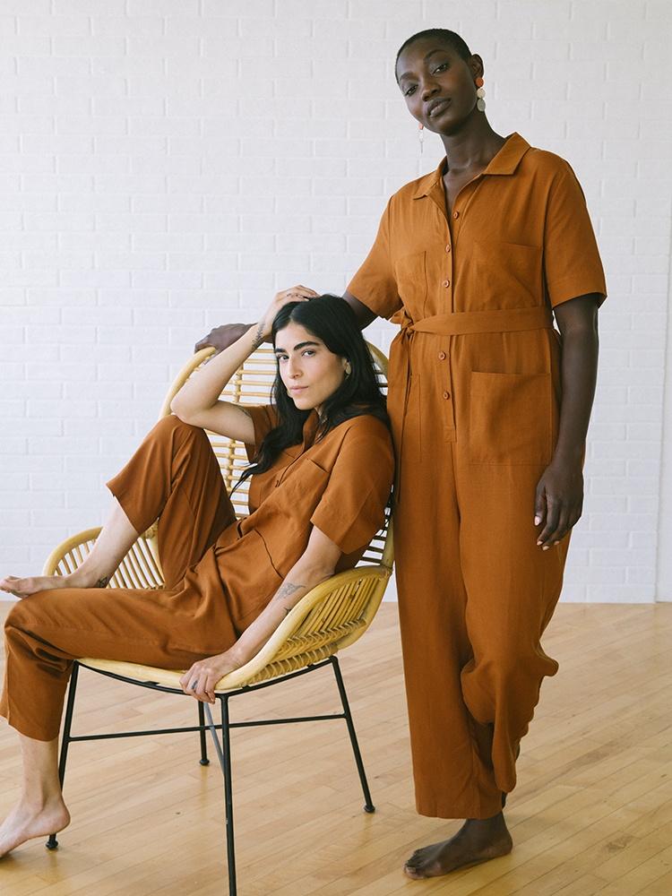 Finn Jumpsuit Linen Tencel Clay